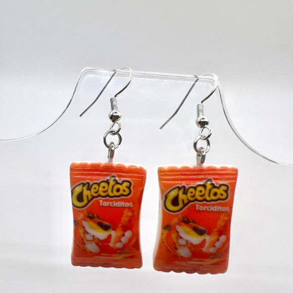 Cheetos Earrings - Chip Bag Earrings - Snack Earrings - Teacher Earrings - Picture 1 of 8